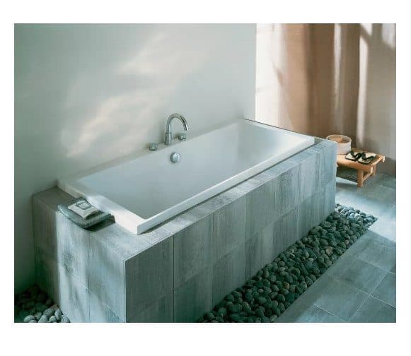 картинка Акриловая ванна Jacob Delafon Evok 180x80 с каркасом SF146RU-NF и слив-переливом E6D159-CP P хром 
