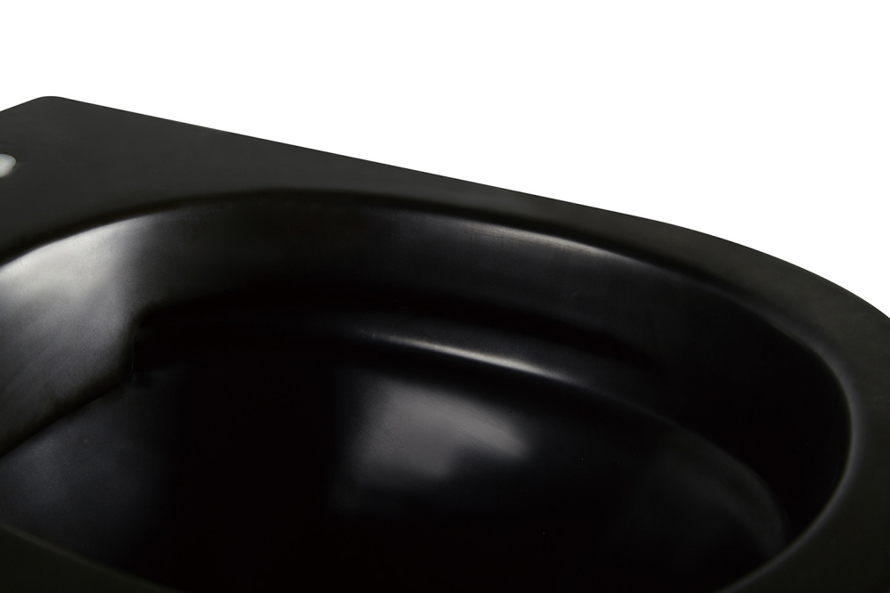 картинка Унитаз подвесной ABBER Bequem AC1103MB черный матовый, безободковый 