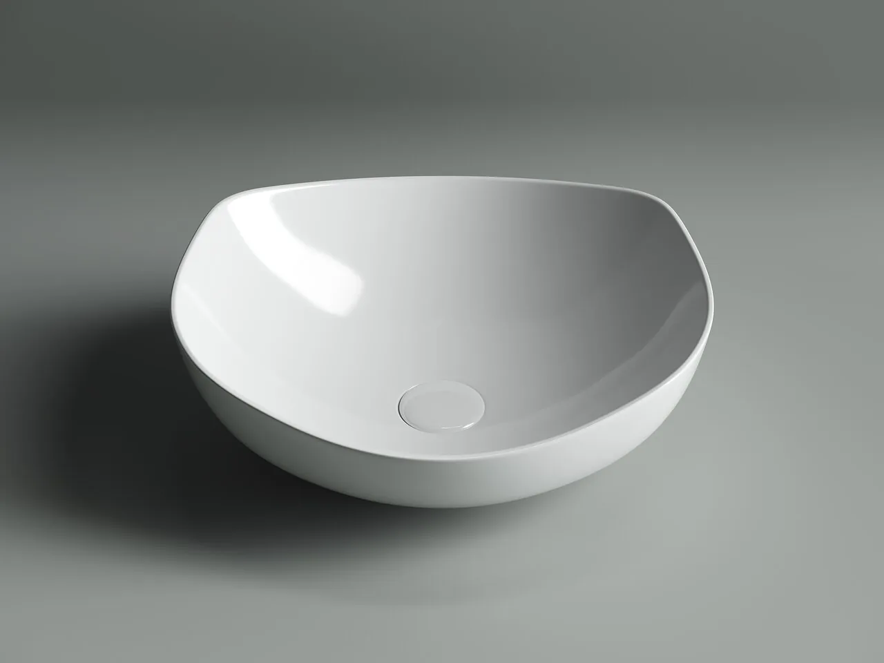 картинка Накладная раковина Ceramicanova Element CN5017 цвет белый 42х38.5 см 