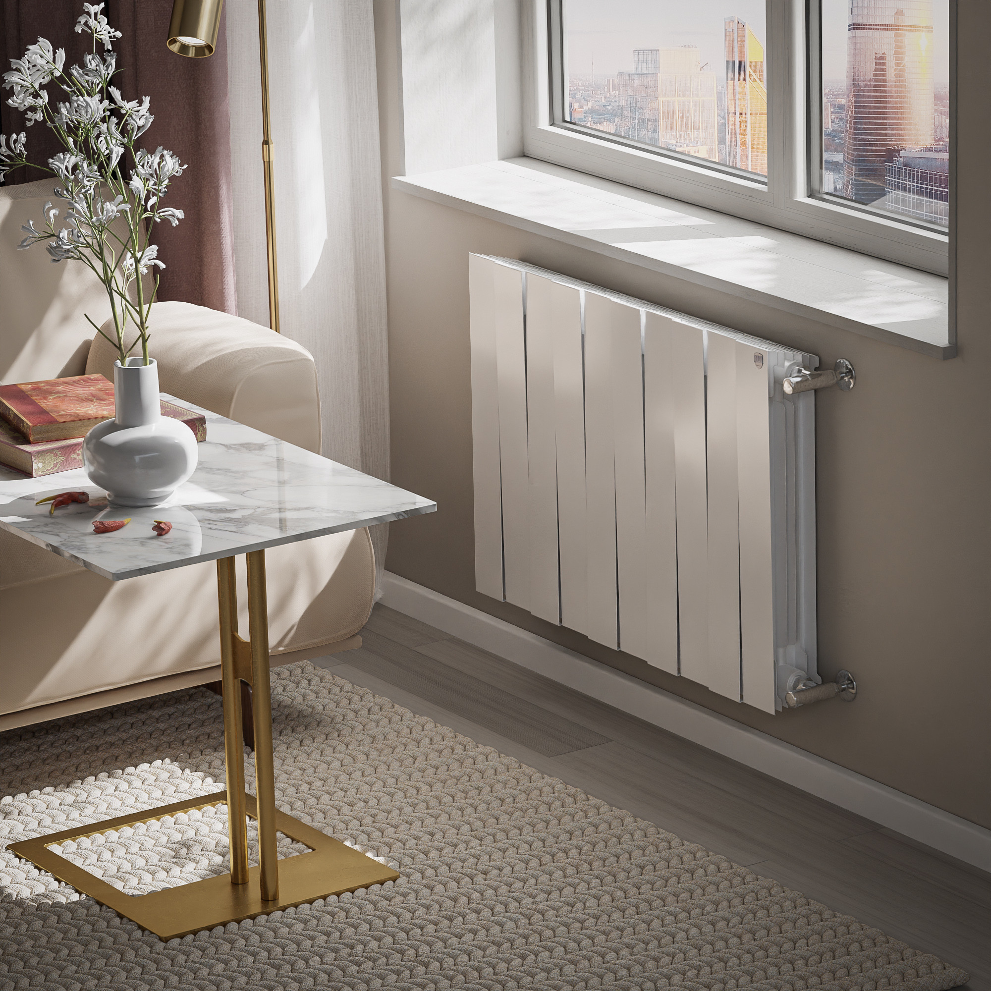 картинка Радиатор биметаллический Royal Thermo PianoForte 500 Белый 10 секций 