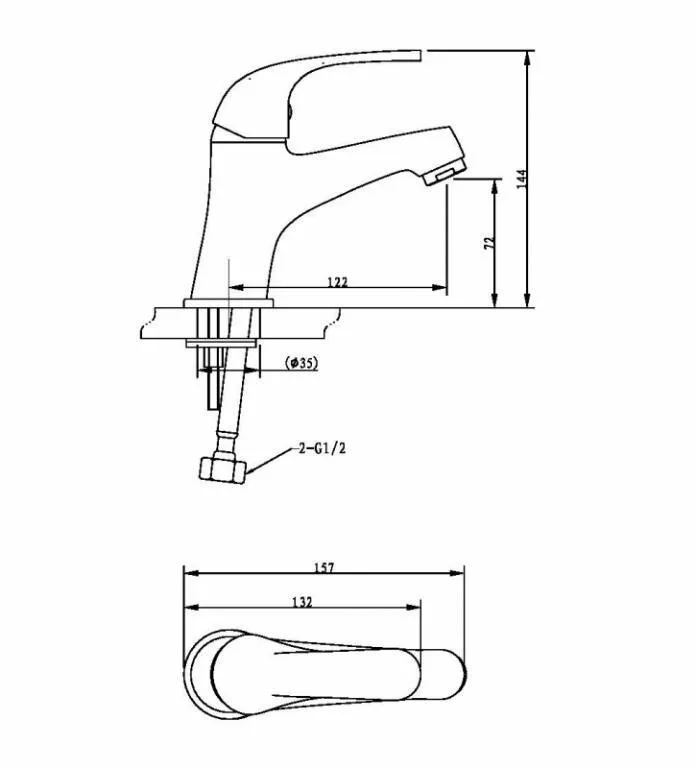 картинка Смеситель для раковины Bravat Fit F1135188BM-RUS 