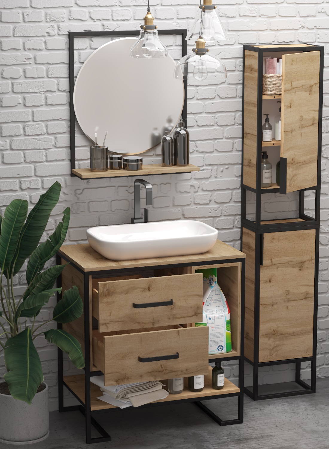 фото Пенал 1Marka Grunge Loft 35Н/П 1д 