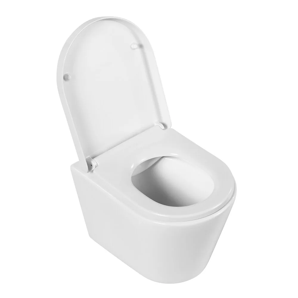 картинка Унитаз подвесной безободковый BelBagno FLAY-R BB053CHR/BB865SC 