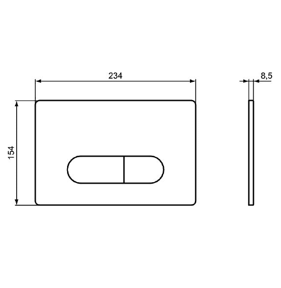 картинка Кнопка смыва Ideal Standard Oleas R0115A6 черная 