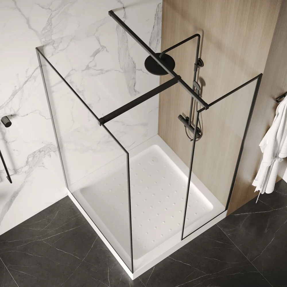 фото Душевой поддон ABBER AD3D100 100х100 квадратный акриловый белый 