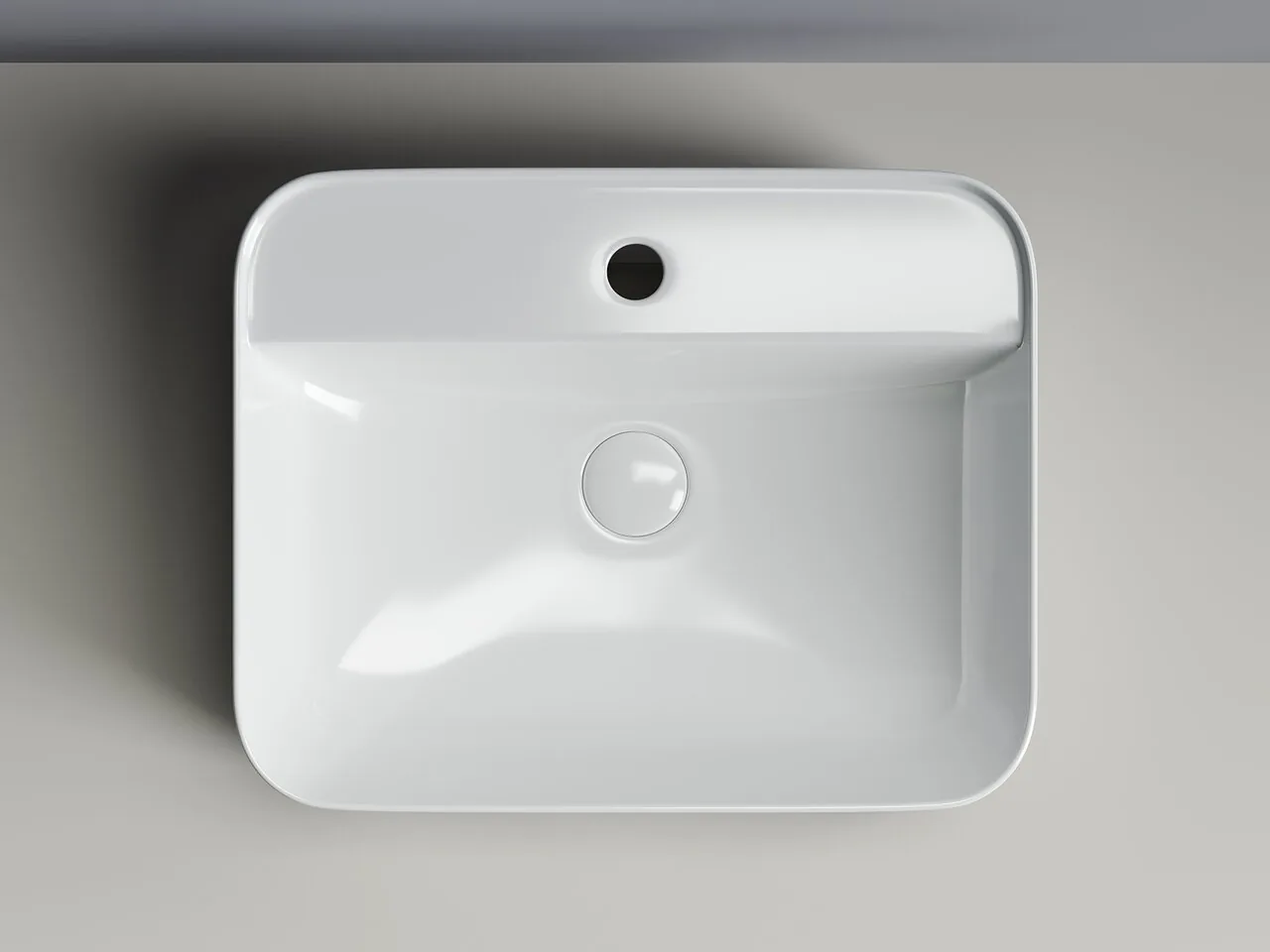 картинка Накладная раковина Ceramicanova Element CN5015 цвет белый 50х40 см 