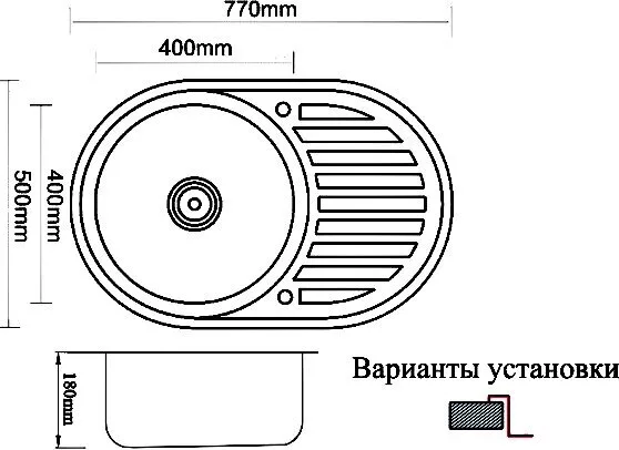 картинка Кухонная мойка ZORG Inox PVD SZR 7750 BRONZE 