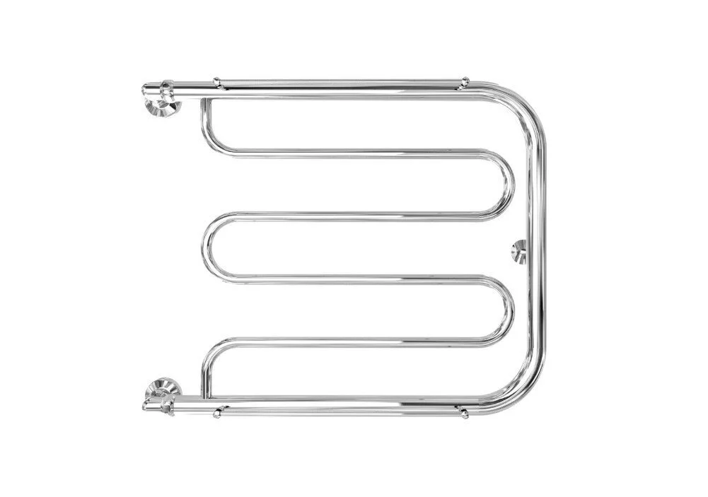 картинка Полотенцесушитель Двин D 60/60 1"-1/2" С полкой Водяной К0, Полированный (4627086011797) 