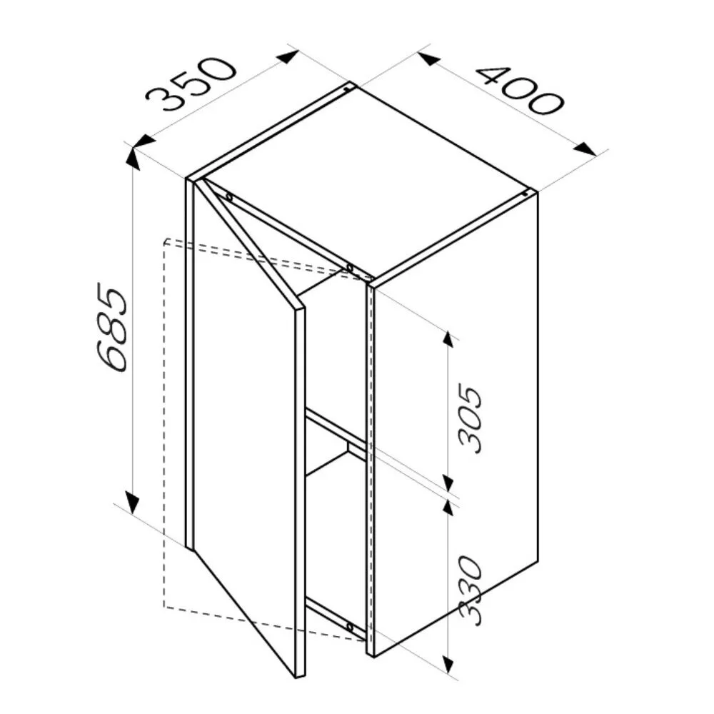 фото Шкаф с полками 40 см (В 700мм) AM.PM Func M8FCH0402WM белый матовый 