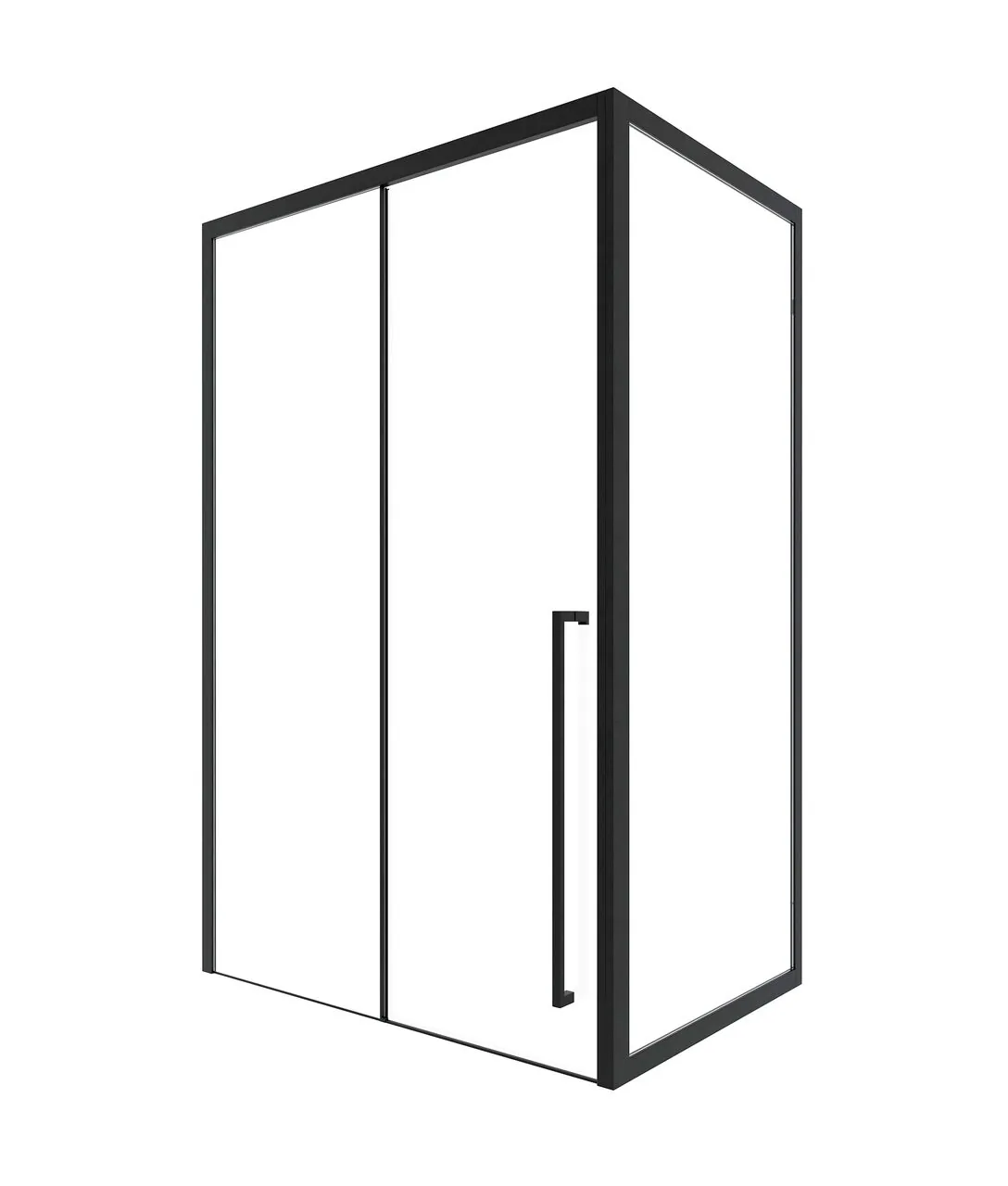 фото Душевая дверь Timo TDSS-120/03C-8R 1200х2000 профиль черный + торцевое стекло TSS-900/03C-8 900х2000 