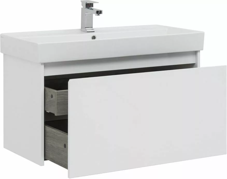 фото Тумба с раковиной Aquanet Nova Lite 90 белый (1 ящик) арт. 00245247 