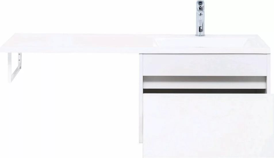 фото Тумба с раковиной Aquanet Токио 120 R белый (подвесная, 1 ящик) арт. 00239213 