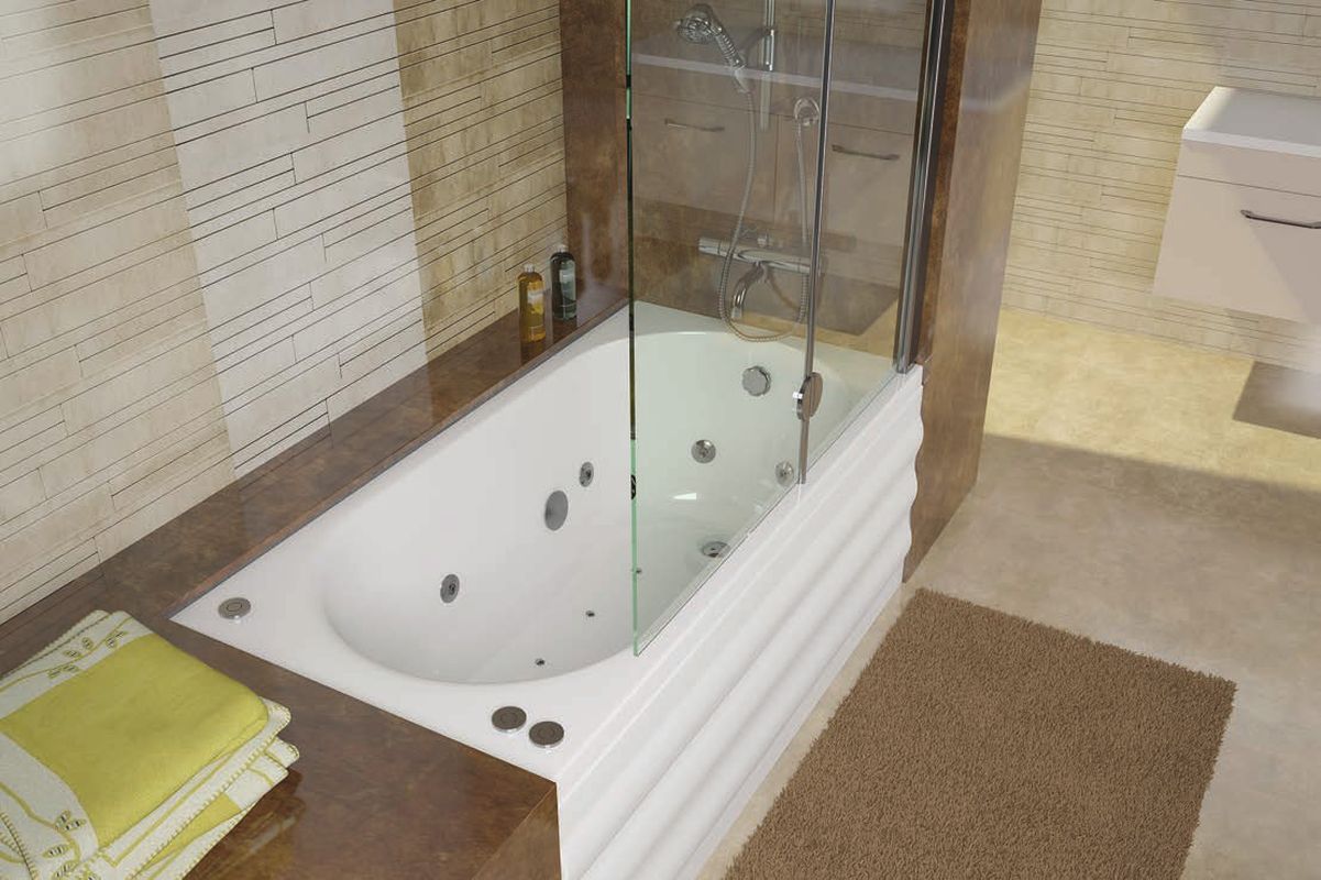 картинка Акриловая ванна Eurolux OBERONY 150x75 с каркасом и экраном 