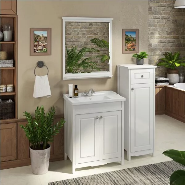 фото Шкаф-пенал Comforty Тбилиси 40 белый глянец 