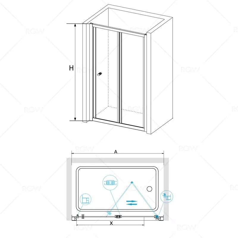 картинка Душевая дверь RGW CL-21 04092175-51 