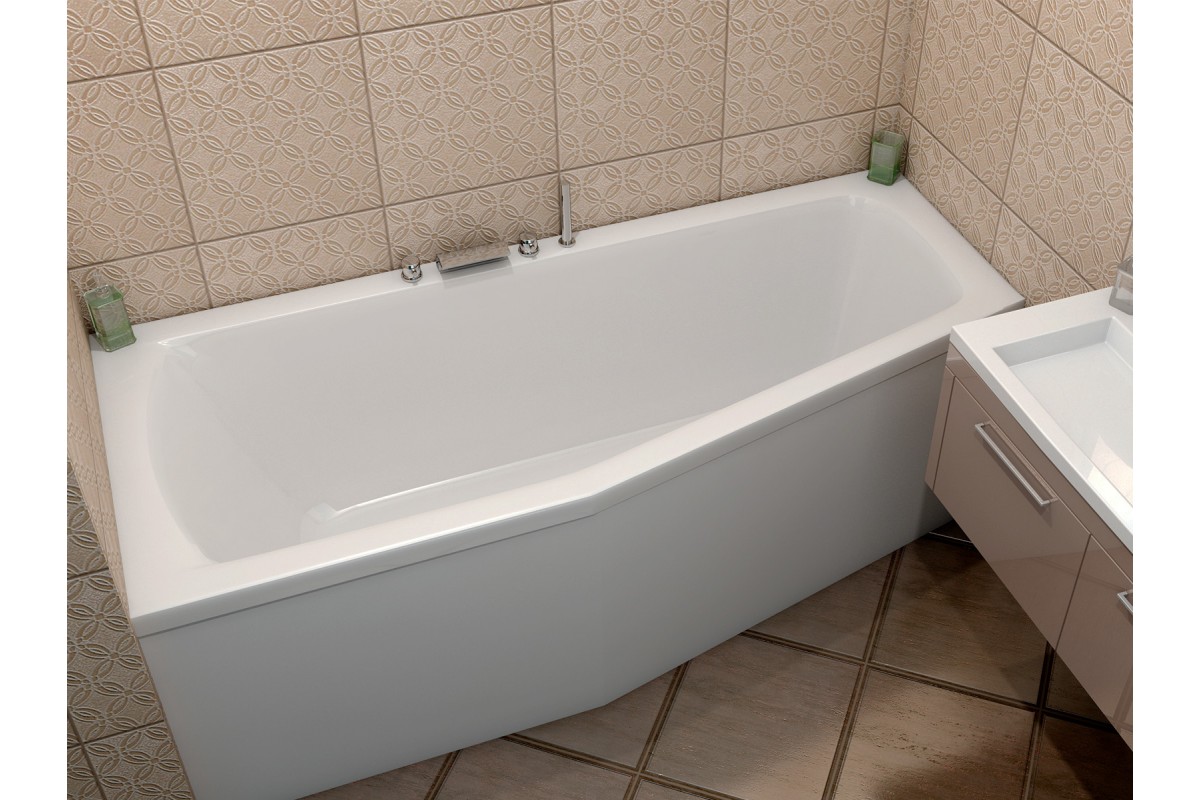 картинка Акриловая ванна Relisan Aquarius L 160х70х50 с каркасом и слив-переливом 
