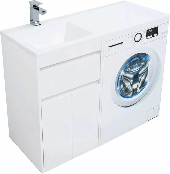 фото Тумба с раковиной Aquanet Токио 110 L белый (напольная, 1 ящик, 2 дверцы) арт. 00239204 