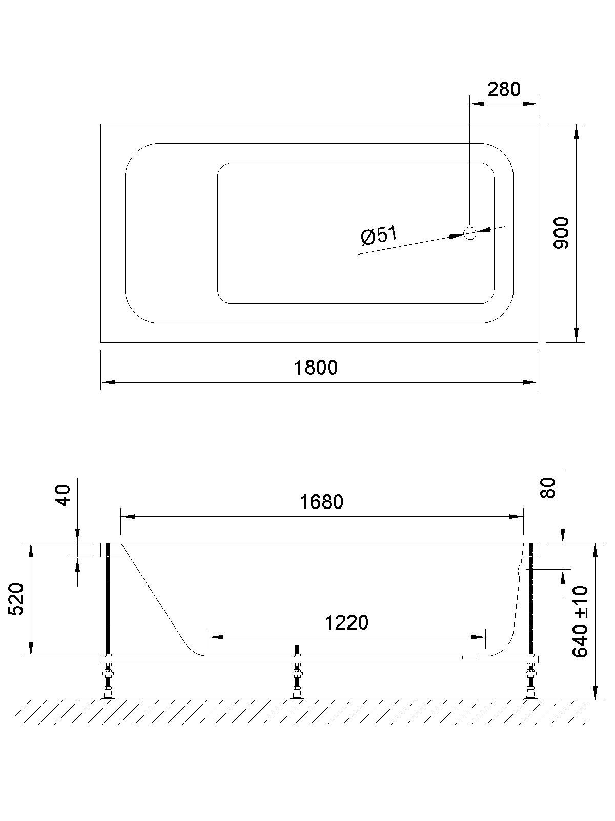 картинка Гидромассажная ванна Royal Bath ACCORD DE LUXE 180х90х64 