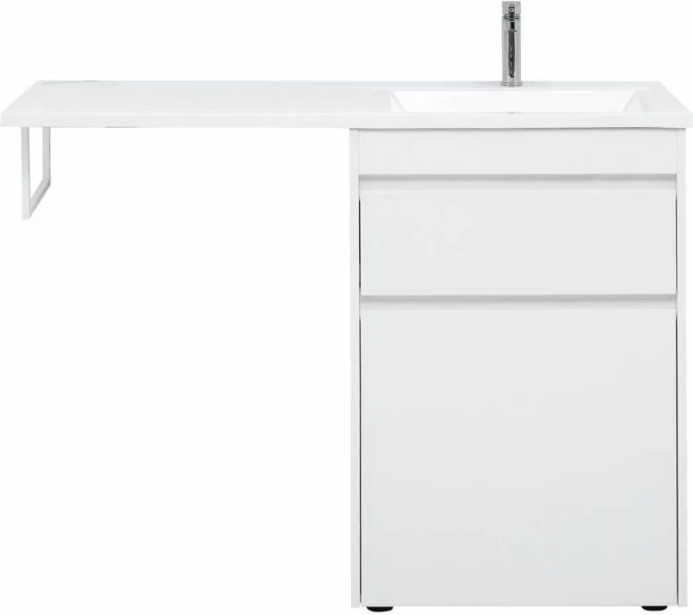 фото Тумба с раковиной Aquanet Токио 120 R белый (напольная, 1 ящик) арт. 00239301 