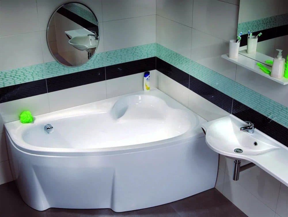картинка Акриловая ванна Ravak Asymmetric 160 R с ножками CY44000000 