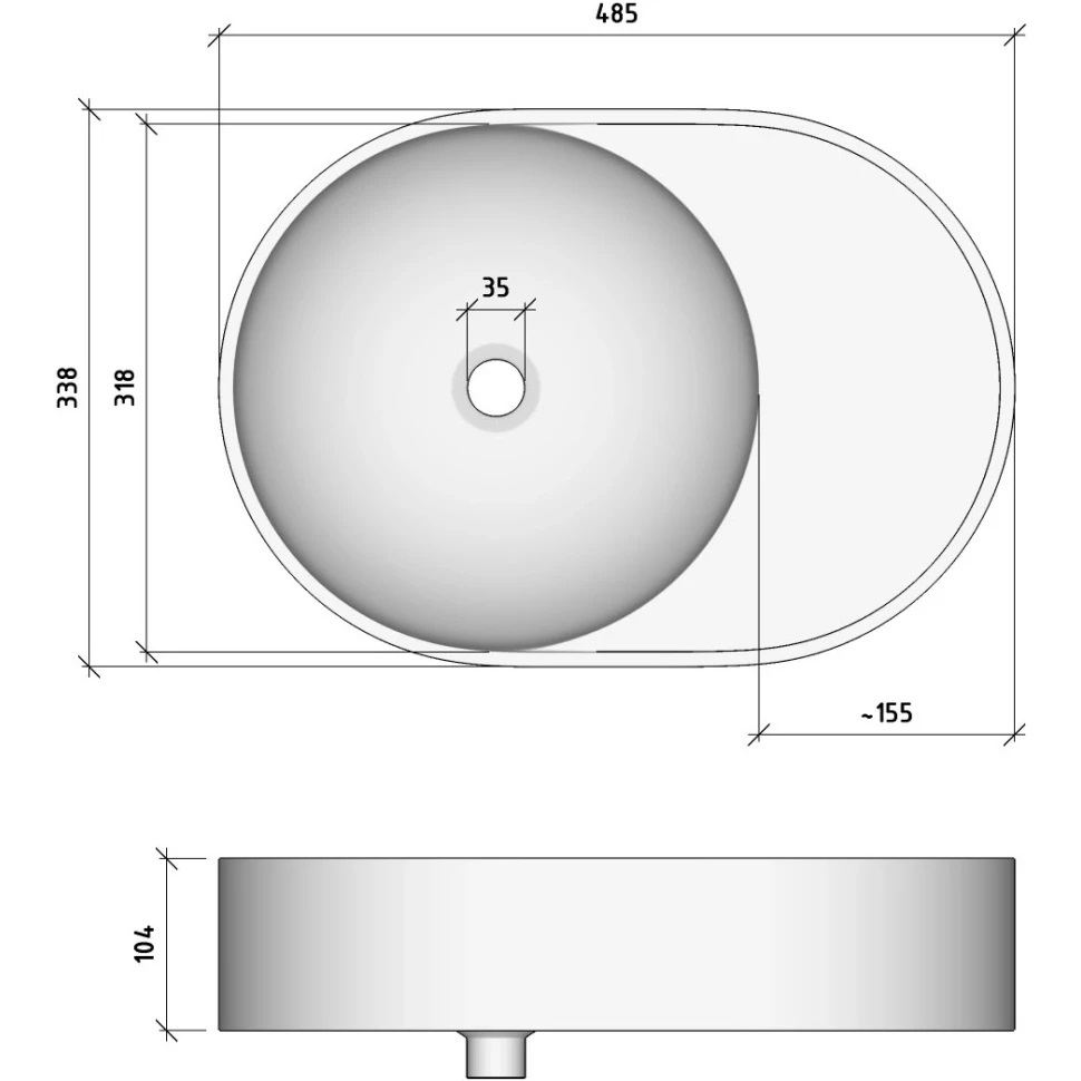 картинка Раковина Luna 50  в ванную комнату