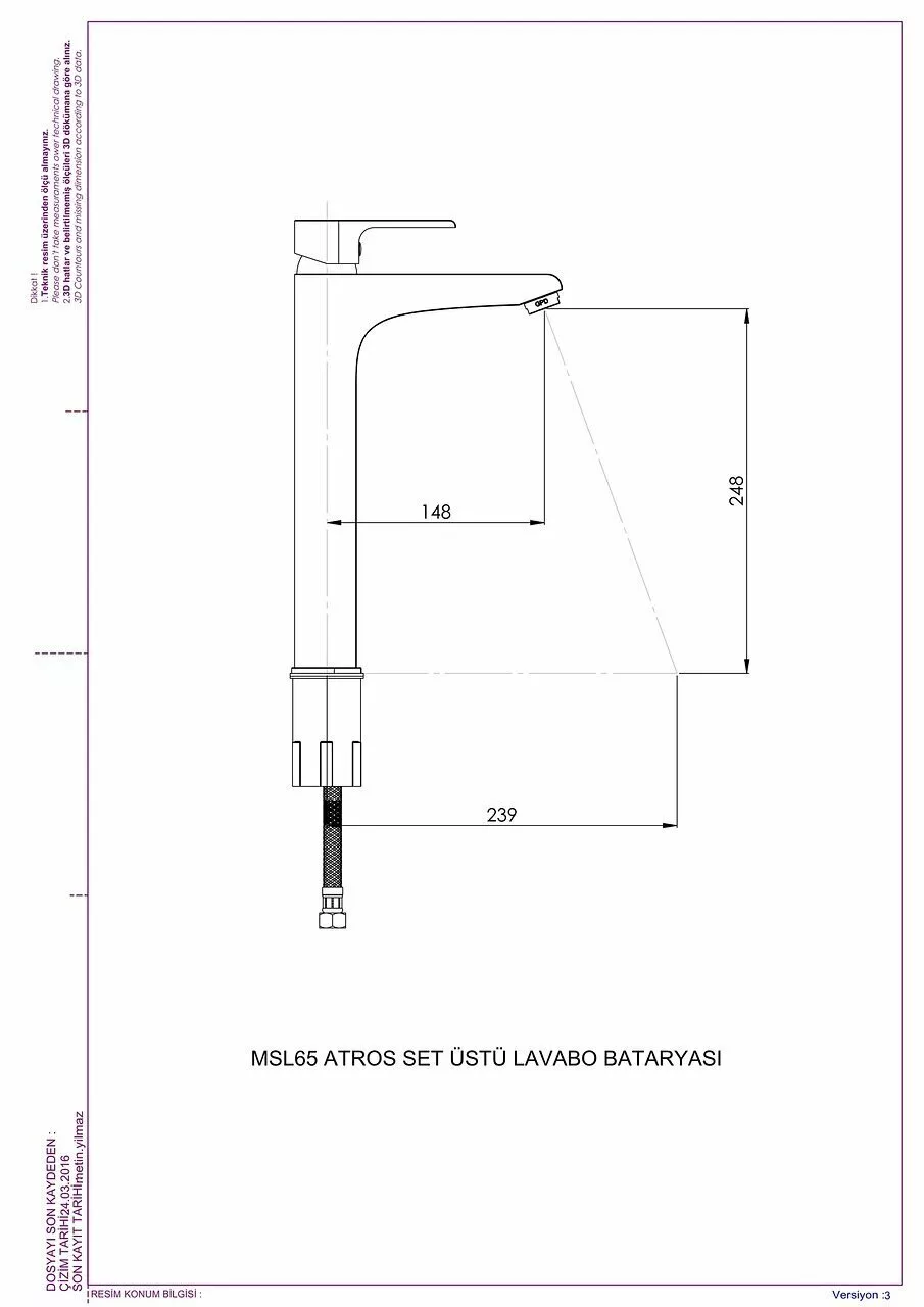 картинка Смеситель для раковины GPD ATROS MSL65 