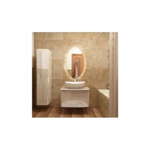 фото Шкаф-пенал подвесной Velvex Iva 110 Белый. Без корзины. Правый/левый. 