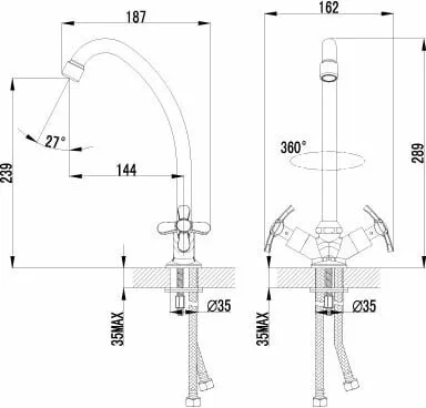 картинка Смеситель для кухонной мойки Lemark Partner LM6544C 