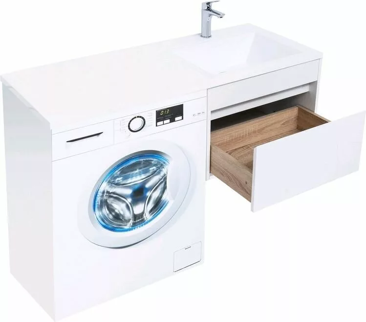 фото Тумба с раковиной Aquanet Токио 120 R белый (подвесная, 1 ящик) арт. 00239213 