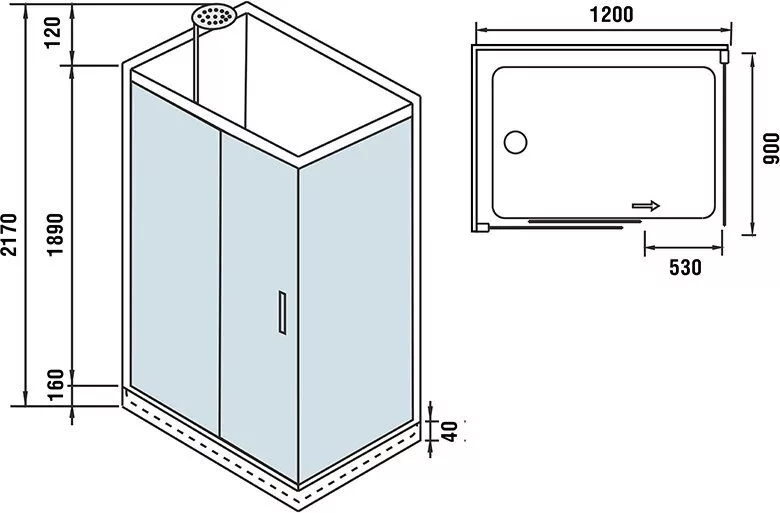 картинка Душевая кабина WeltWasser WW500 LAINE 1211 