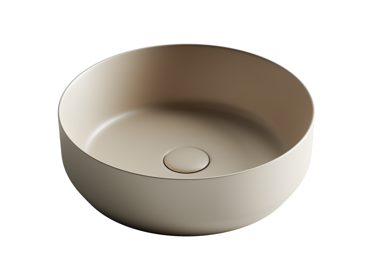 картинка Накладная раковина Ceramicanova Element CN6022MC цвет капучино матовый 39х39 см 