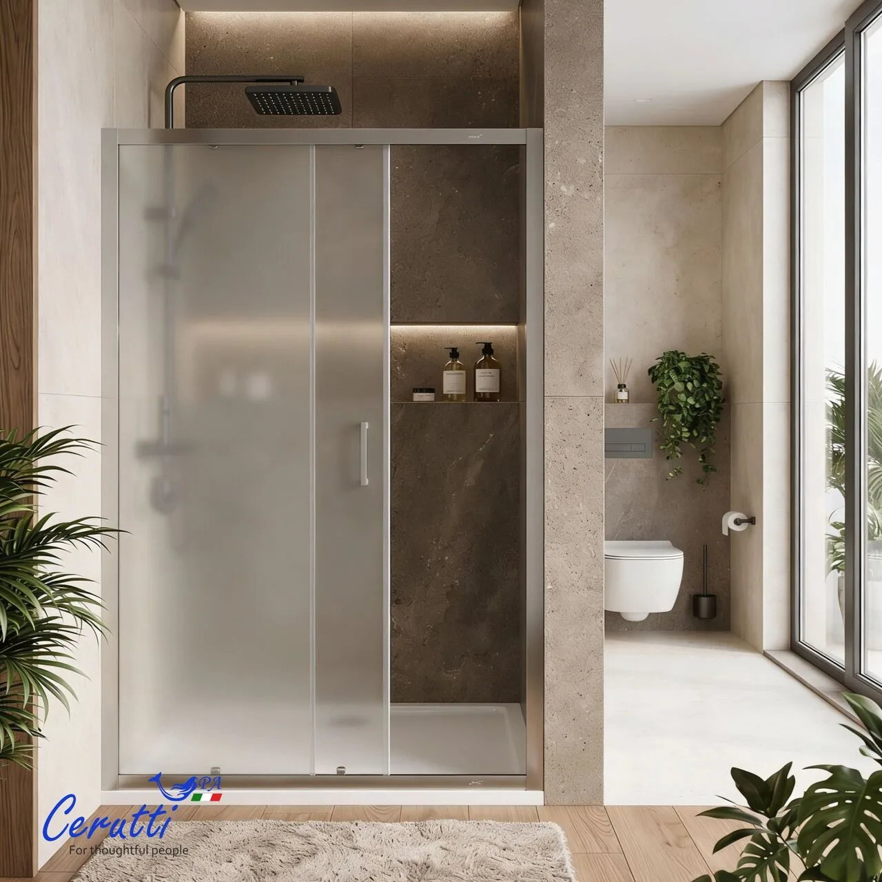 фото Душевая дверь в нишу Cerutti ГЛОРИЯ GLORIA см D120F 120х195 см 