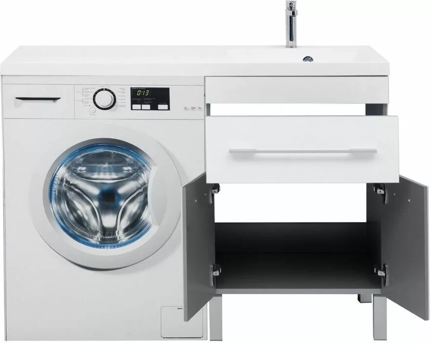 фото Тумба с раковиной Aquanet Верона 120 R белый (напольная, 1 ящик, 2 дверцы) арт. 00239949 