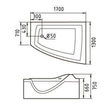 картинка Акриловая ванна Gemy G9056 B R 