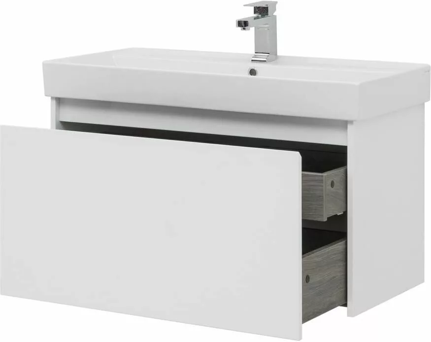 фото Тумба с раковиной Aquanet Nova Lite 90 белый (1 ящик) арт. 00245247 