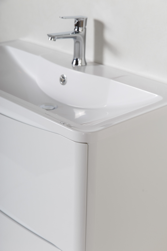фото Тумба с раковиной напольная BelBagno ACQUA 100 Bianco Lucido, раковина белая 
