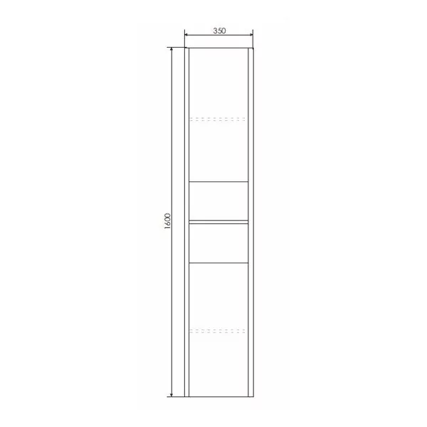 фото Шкаф-пенал Comforty Женева 35 дуб белый 