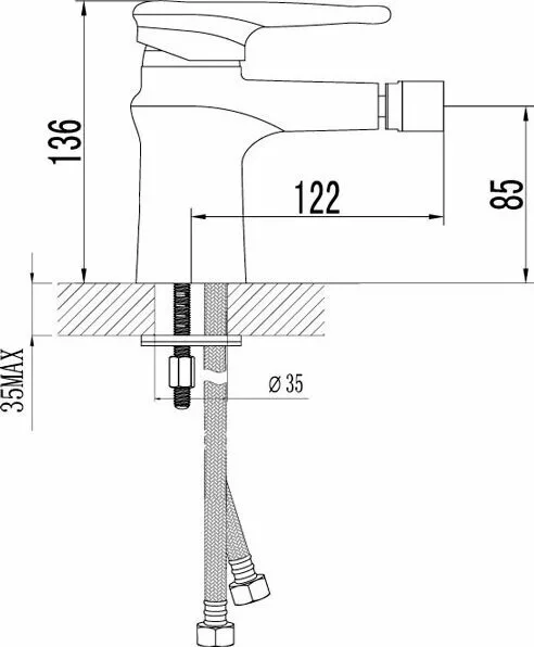 картинка Смеситель для биде Lemark Status LM4408C 