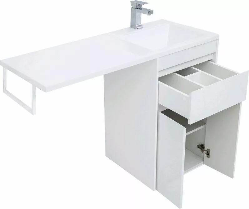 фото Тумба с раковиной Aquanet Токио 110 R белый (напольная, 1 ящик, 2 дверцы) арт. 00239207 