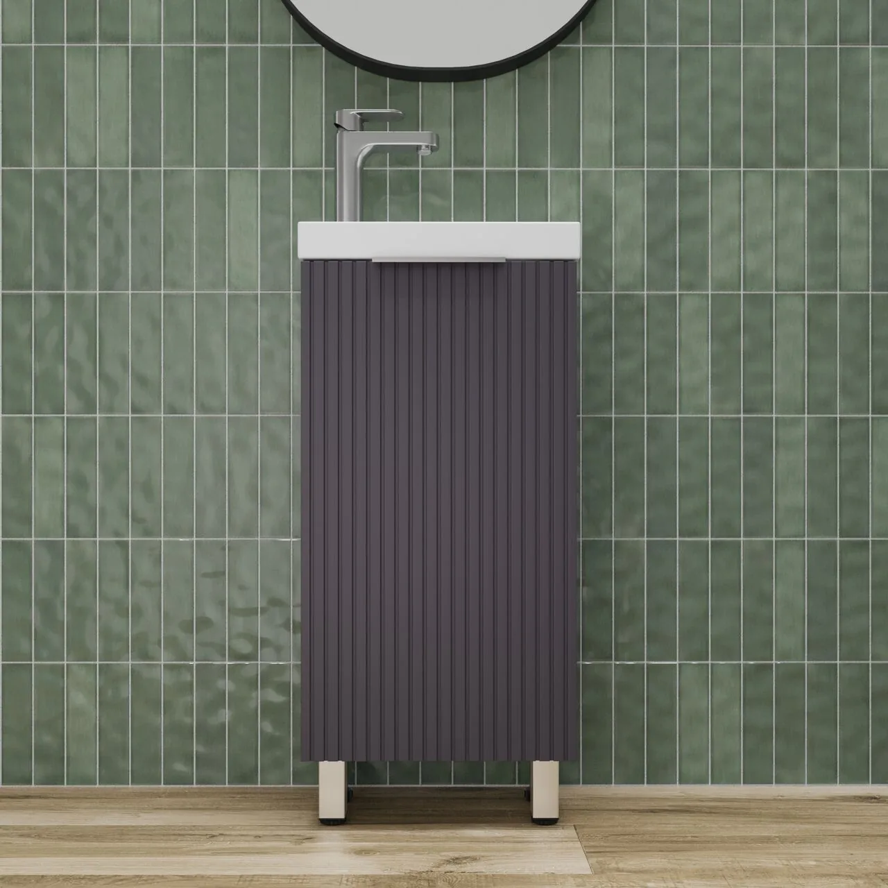 фото Тумба напольная Style Line СОЛО универсальная Como 40 Графит Нубук 