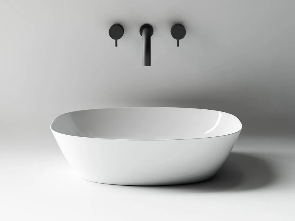 картинка Накладная раковина Ceramicanova Element CN5005 цвет белый 50х38 см 