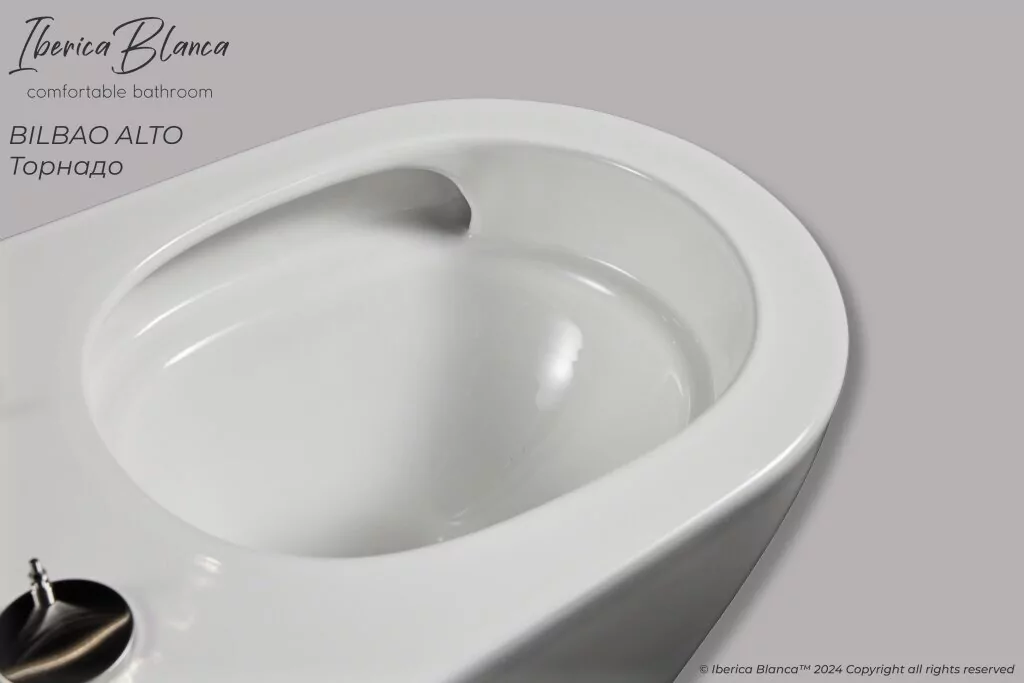 картинка Комплект 3 в 1 IBERICA BLANCA инсталляция с унитазом BILBAO ALTO IB.BLA.234.1B1 клавишей вороненая сталь INOX-О IB.B081.008.000 