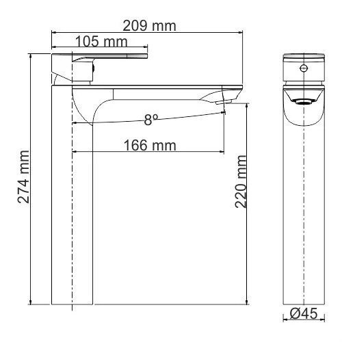 картинка Смеситель для умывальника WasserKRAFT Mindel 8503H 