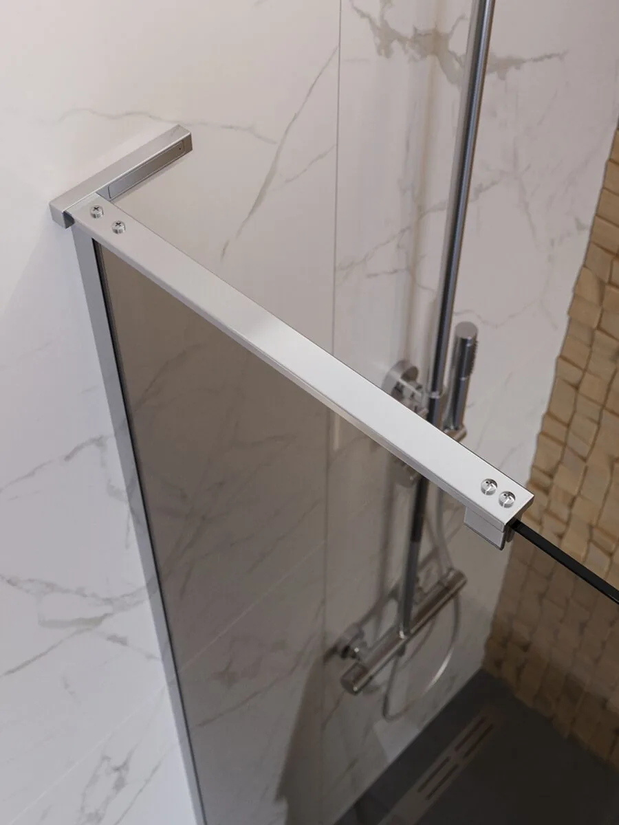 фото Душевая перегородка BelBagno UNO-L-1-TB-100-BR-Cr 