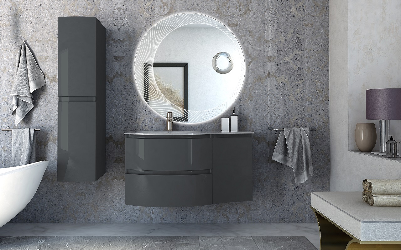 фото Шкаф-пенал подвесной Cezares VAGUE 44323 Antacite 