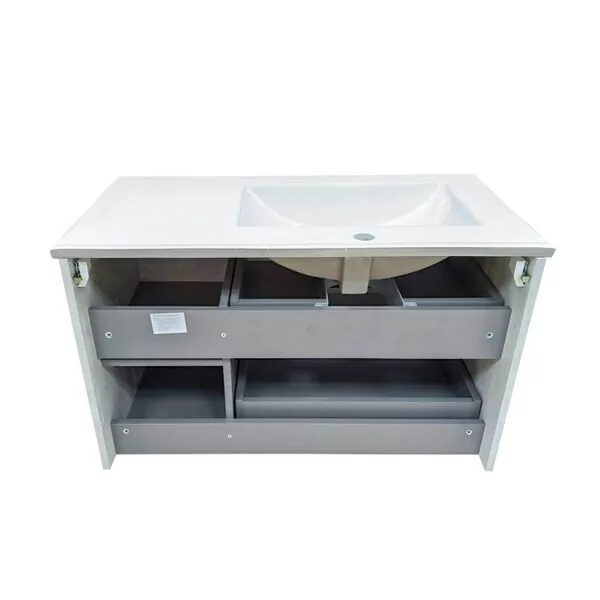 фото Тумба с раковиной Comforty Бремен 90 дуб белый 