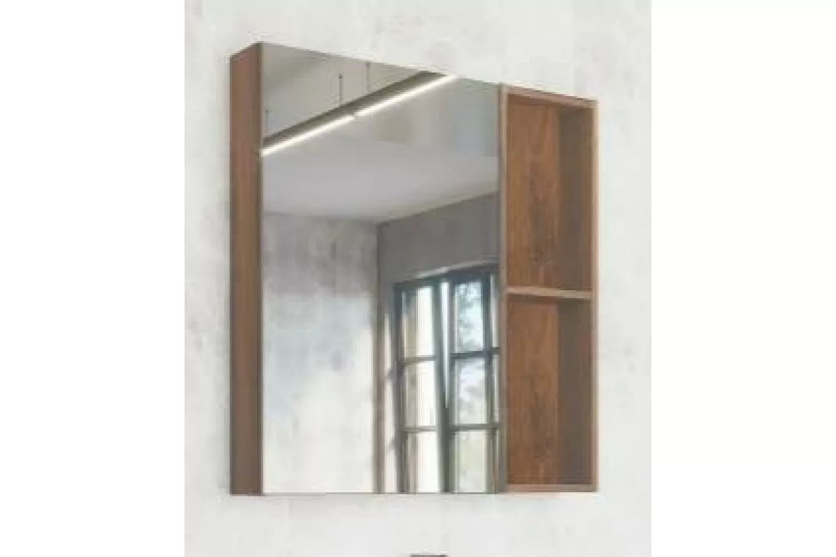 фото Зеркало-шкаф Comforty Порто-75 дуб темно-коричневый 