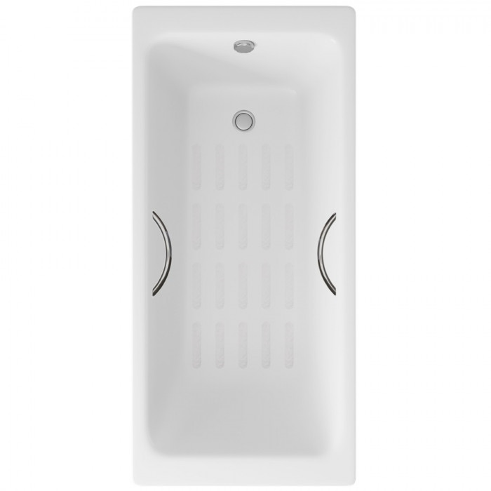 картинка Ванна чугунная Delice Parallel 1700х800 с ручками и антискользящим покрытием 