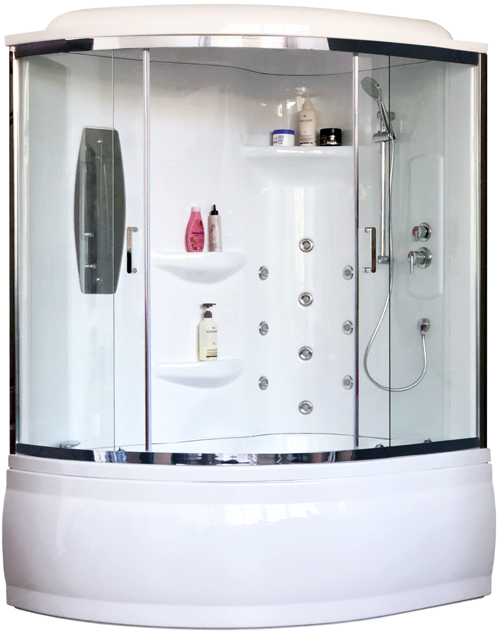 картинка Душевая кабина Royal Bath 170ALP-T-CH (прозрачное) правая 170x100x225 