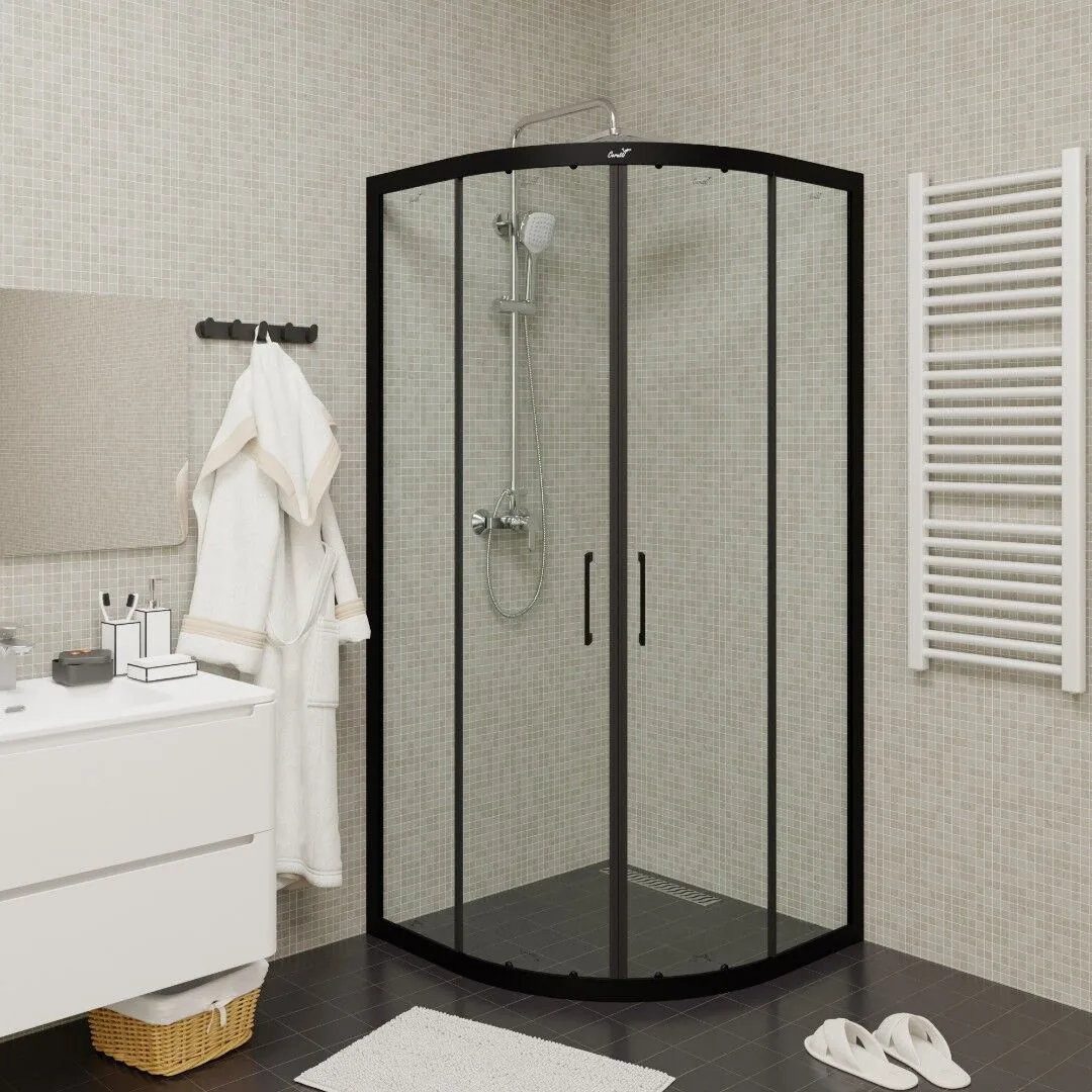 фото Ограждение душевое Ceruttispa VIVA90B N без поддона 90x90x195 